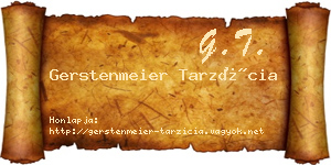 Gerstenmeier Tarzícia névjegykártya